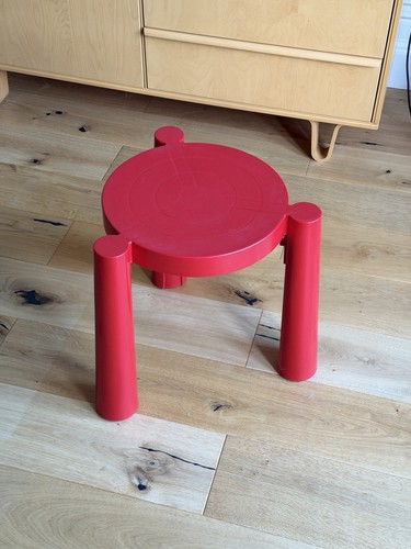 Vintage red tavello stool - red, by